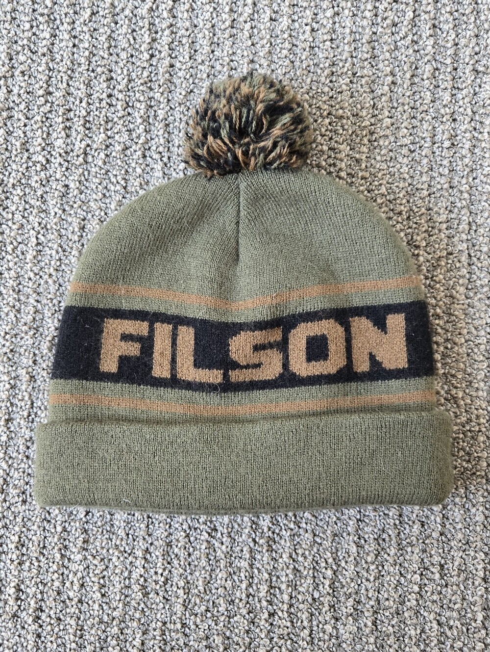 Filson Pom Pom Beanie - Army Green